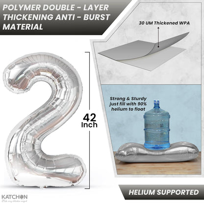 Silver Graduation Decorations 2026 | Giant, 42 Inch, Foil 2026 Graduation Balloons Class of 2026 Decorations | 2026 Balloons Number, Graduation Party Decorations | Prom Decorations 2026