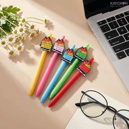 KatchOn 24PCS Dumpster Fire Pen Gifts for Coworker Positive Funny