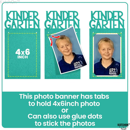 KatchOn, K-12 Graduation Photo Banner 5x7 - Large, 10 Feet | Grad Picture Banner, Teal Grad Decorations Class of 2026 | Graduation Decorations 2026, Picture Display