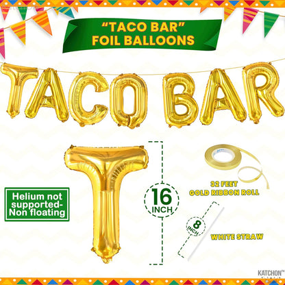 KatchOn, Taco Bar Decorations - Pack of 13 | Taco Bar Balloons, Fiesta Balloons | Taco Party Decorations, Fiesta Party Decorations | Cactus Balloons, Avocado Balloon | Taco Birthday Party Decorations