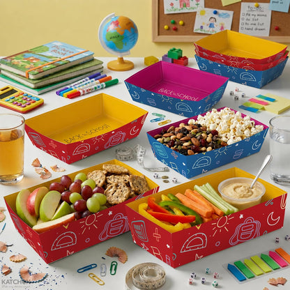 KatchOn Back to School Paper Food Trays - 50 Pack Back to School Supplies