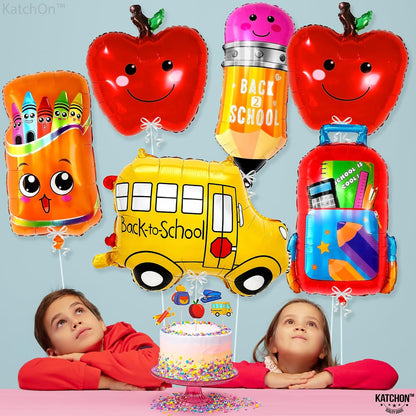 KatchOn Back to School Balloons Set – Pack of 6, Classroom Decor