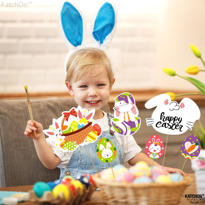 KatchOn, Easter Photo Booth Props - Huge Pack of 31 | Easter Photo Props for Photoshoot | Easter Picture Props for Spring Photo Booth Props, Easter Party Decorations | Easter Props for Photography