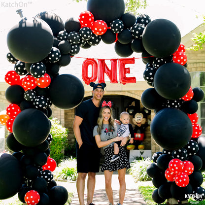 KatchOn, Big Red One Balloon for First Birthday - 16 Inch | One Balloons, Foil Balloon for Berry First Birthday Decorations | 1st Bday Decoration for Boy, Girl | 1st Anniversary Decorations