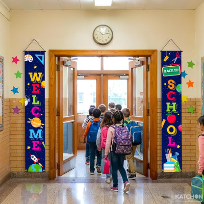 KatchOn Welcome Back to School Banner - 120x20 Inch, Classroom Decor