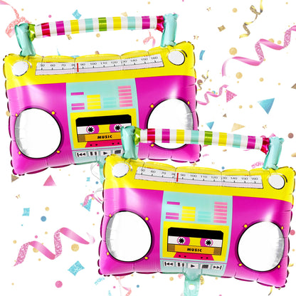 KatchOn, Large Boombox Balloon Set - 22 Inch | 90s Balloons for 90s Party Decorations, Disco Party Decorations | 80s Balloons, Boom Box Balloons for Roller Skate Party Decorations | Boombox Balloons