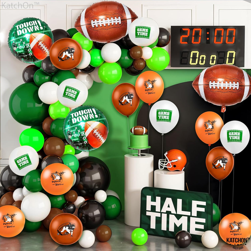 KatchOn, 131 Pcs Football Balloon Arch Kit - Football Party Supplies | Touch Down Balloons, Football Balloons, Football Party Decorations | Football Party Favors, Football Birthday Party Decorations