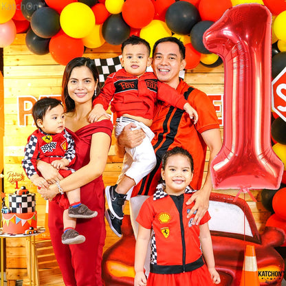 KatchOn, Red One Balloon for First Birthday - Big, 40 Inch | Berry First Birthday Party Supplies | 1 Balloon for First Birthday | Berry First Birthday Decorations | 1st Birthday Decorations for Boys