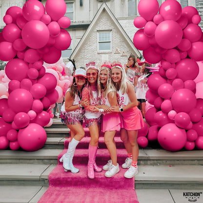 KatchOn, 144 Pcs Fuchsia Pink Balloons Arch Kit - Different Sizes 18, 12, 10, 5 Inches | Birthday Balloons Kit, For Birthday Decorations | Graduation Decorations 2025