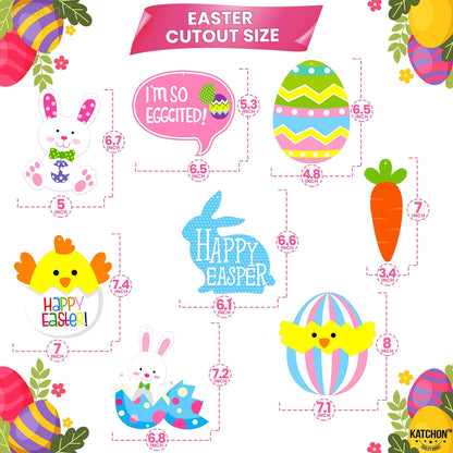 Easter Hanging Swirls Decorations - 46 Pack, No DIY | Easter Decorations for Office | Easter Hanging Decorations, Easter Party Decorations | Happy Easter Swirl Decorations | Easter Tree Decorations