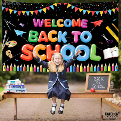 KatchOn Back To School Banner Backdrop For Back To School Decorations