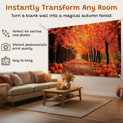 Katchon, 5.91 X 3.61 ft, Fall Maple Leaves Banner, Fall Decorations