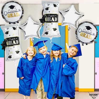 KatchOn, Huge Congrats Grad Balloon - Pack of 6, 28 Inch | Graduation Mylar Balloons, Kindergarten Graduation Party Decorations 2026 | Graduation Balloons Class of 2026, Graduation Photo Backdrop