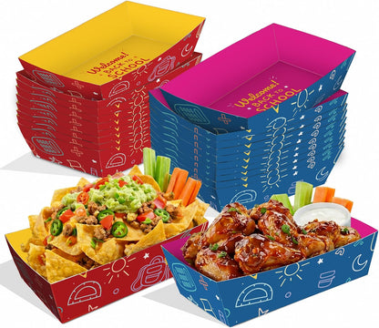 KatchOn Back to School Paper Food Trays - 50 Pack Back to School Supplies