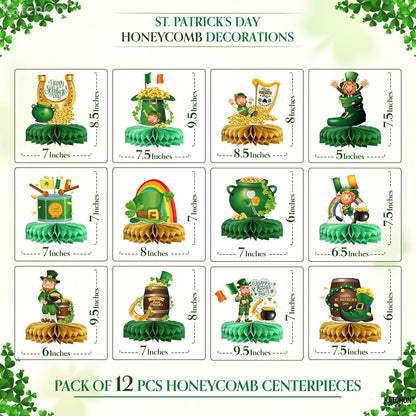 KatchOn, St Patricks Day Centerpiece - Pack of 12 | Leprechaun St Patricks Day Decorations Centerpieces | St Patricks Day Decorations for Table | Leprechaun Decorations | St Patricks Day Decor