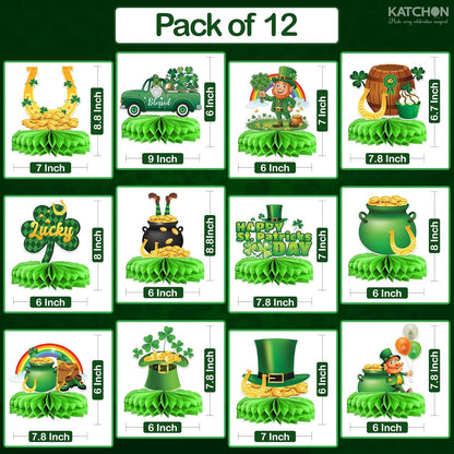 KatchOn, St Patricks Day Decorations Centerpieces - Pack of 12 | St Patricks Day Decorations | Green Centerpiece for St Patricks Day Centerpiece Table Decorations | St Patricks Day Table Decorations