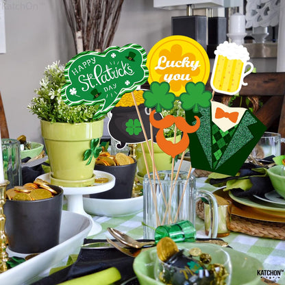 KatchOn, St Patricks Day Photo Booth Props - Pack of 38, St Patricks Day Decorations | St Patricks Day Photo Props, St Patricks Day Selfie Props, Saint Patricks Day Decorations | St Patricks Day Décor