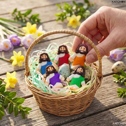 katchon 54 pcs mini jesus figures for easter egg stuffers easter basket stuffers religious party favors religious easter decorations for easter party supplies easter gifts little jesus figures