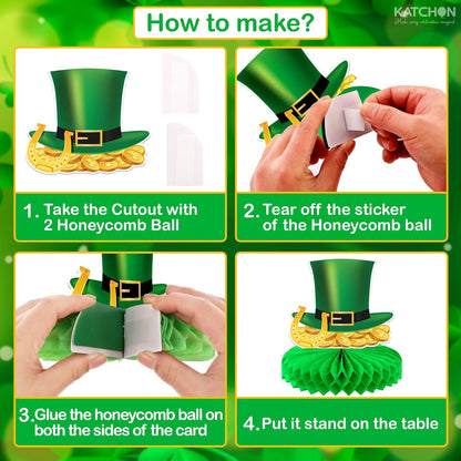 KatchOn, St Patricks Day Decorations Centerpieces - Pack of 12 | St Patricks Day Decorations | Green Centerpiece for St Patricks Day Centerpiece Table Decorations | St Patricks Day Table Decorations