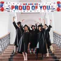 KatchOn, We Are So Proud of You Banner - XtraLarge, 120x20 Inch | Graduation Yard Banner for 2026 Graduation Decorations | Red and Blue Graduation Decorations 2026