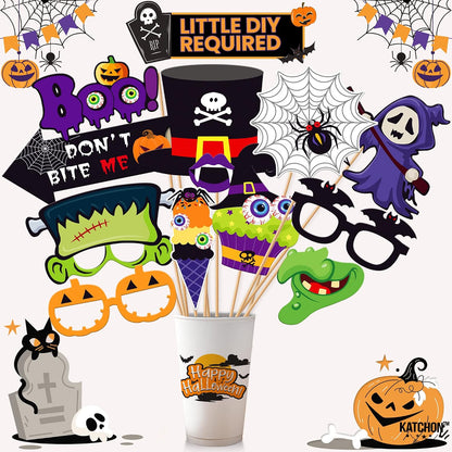 KatchOn Halloween Photo Booth Props, Pack of 56