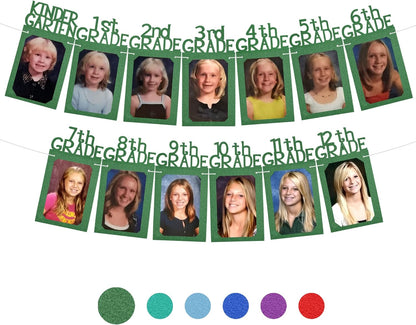 KatchOn, K-12 Graduation Photo Banner 4x6 - Large, 10 Feet | Graduation Picture Banner, Green Graduation Decorations Class of 2026 | Graduation Picture Display, 2026 Graduation Decorations