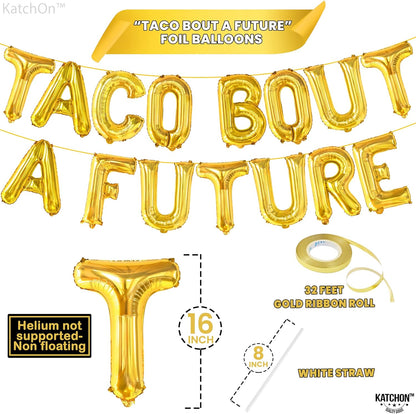 KatchOn, Taco Bout A Future Balloons Set - Pack of 17 | Taco Sun & Cactus Foil Balloon For Graduation Decorations 2026 | Taco Bout A Future Graduation Balloons Banner For Grad Party