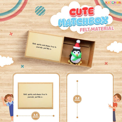 KatchOn, Handmade Mini Penguin Gift with Matchbox Message | Cute Valentines Day Gifts for Her, Unique Penguin for Women, Sister, Men | Dad Birthday Gift, Galentines Gifts for Friends, Boyfriend