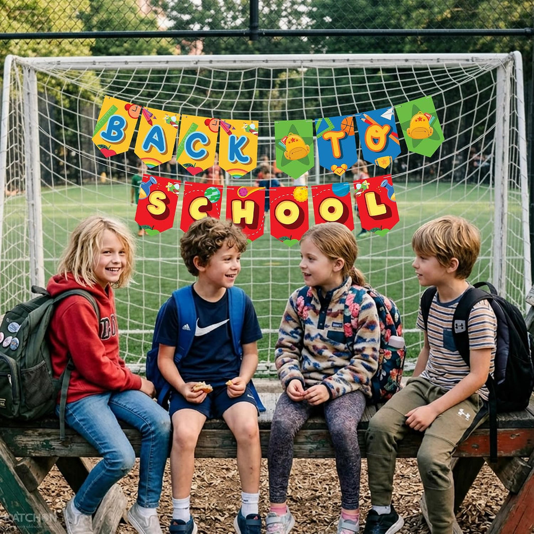 KatchOn Pre-Strung Back to School Banner - 10 Feet, Classroom Decor