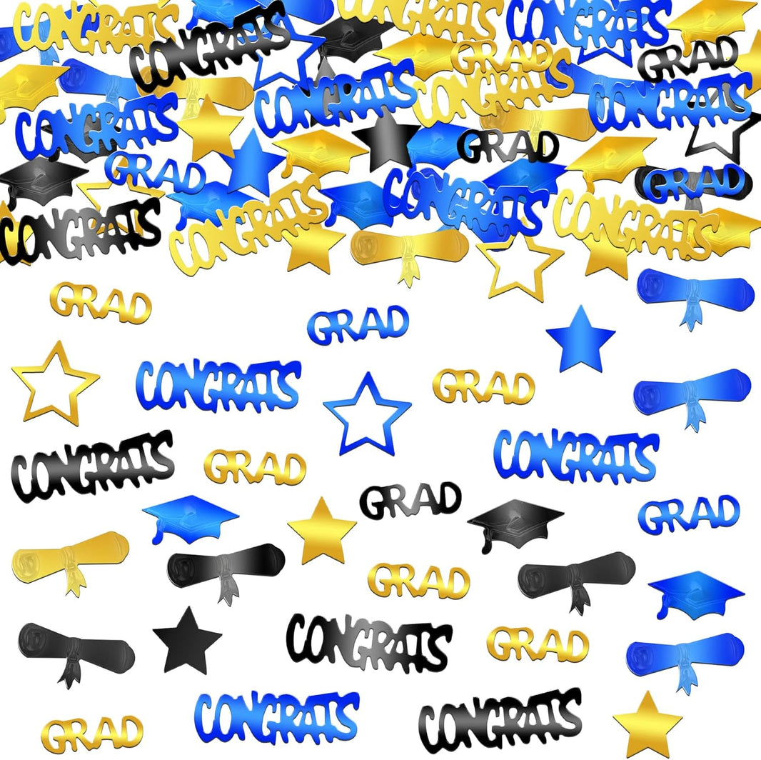 KatchOn, Gold and Black Graduation Confetti 2026 - Pack of 1300 | Grad Table Decorations 2026 | Graduation Confetti Class of 2026 | Graduation Decorations 2026, 2026 Graduation Table Decorations