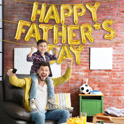 Katchon, Happy Fathers Day Balloon – 16-inch | Happy Fathers Day Banner For Fathers Day Decorations | Fathers Day Sign For Father's Day Decorations | Photo Booth Backdrop