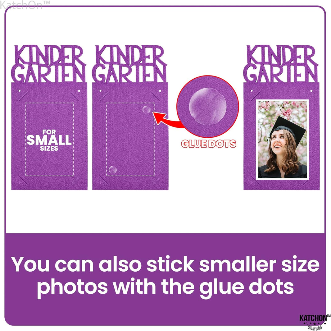 KatchOn, Felt K-12 Purple Graduation Photo Banner 5x7 - Large, 10 Feet | Congrats Grad Banner, Purple Graduation Decorations Class of 2026 | Grad Picture Display, Graduation Decorations 2026