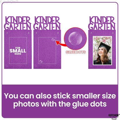KatchOn, Felt K-12 Purple Graduation Photo Banner 5x7 - Large, 10 Feet | Congrats Grad Banner, Purple Graduation Decorations Class of 2026 | Grad Picture Display, Graduation Decorations 2026