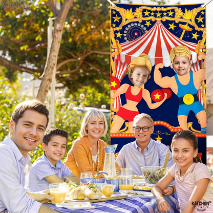 KatchOn, Carnival Photo Booth Backdrop - Large, 72x36 Inch | Carnival Photo Backdrop, Carnival Theme Party Decorations | Carnival Backdrop For Carnival Decorations | Circus Theme Party Decorations