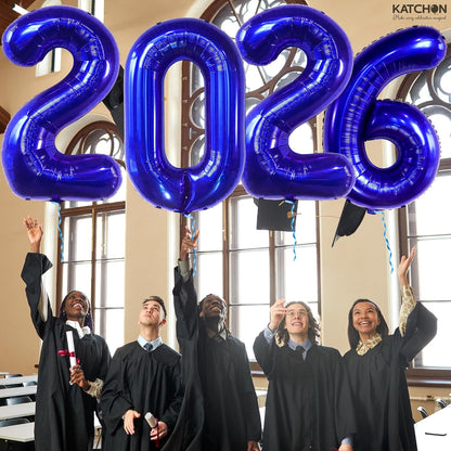 KatchOn, Blue 2026 Balloons Graduation - Huge, 42 Inch | 2026 Blue Balloons | 2026 Foil Balloons | 2026 Graduation Decorations Class of 2026 Balloons | Graduation Balloons
