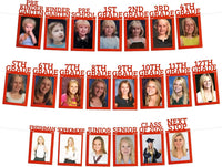KatchOn, K-12 Graduation Photo Banner 5x7 - Photo Cards 12+6 | Graduation Banner 2026 Personalized, Graduation Decorations Class of 2026 | Red Graduation Picture Banner, Graduation Party Decorations