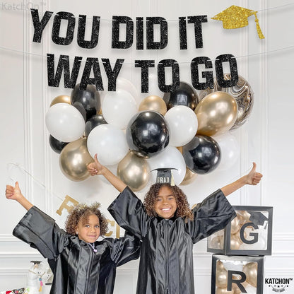 2026 Graduation Decorations | Glitter You Did It Banner 2026 Graduation Banner - Large 10 Feet | Way to Go Banner, 2026 Grad Party Decorations | You Did It Decorations | KatchOn