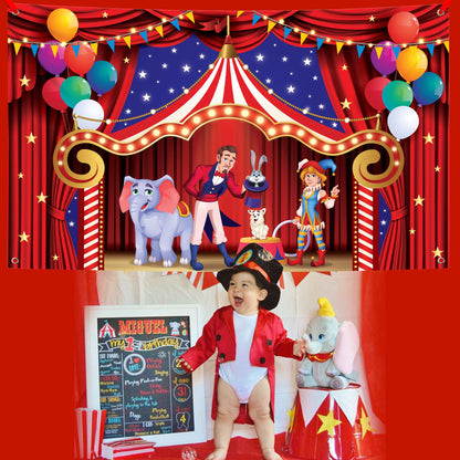 KatchOn, XtraLarge, Circus Banner - 72x44 Inch | Circus Theme Party Decorations, Carnival Decorations for Birthday | Carnival Games Backdrop, Photo Booth Banner for Party Decorations