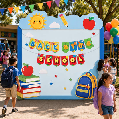 KatchOn Pre-Strung Back to School Banner - 10 Feet, Classroom Decor