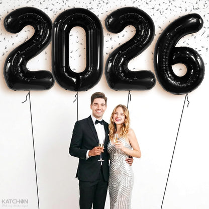 Graduation Decorations 2026 | Giant Black 2026 Balloons Number - 42 Inch, 2026 Graduation Balloons for Prom Decorations, Class of 2026 Balloons, Prom Balloon for Black, KatchOn