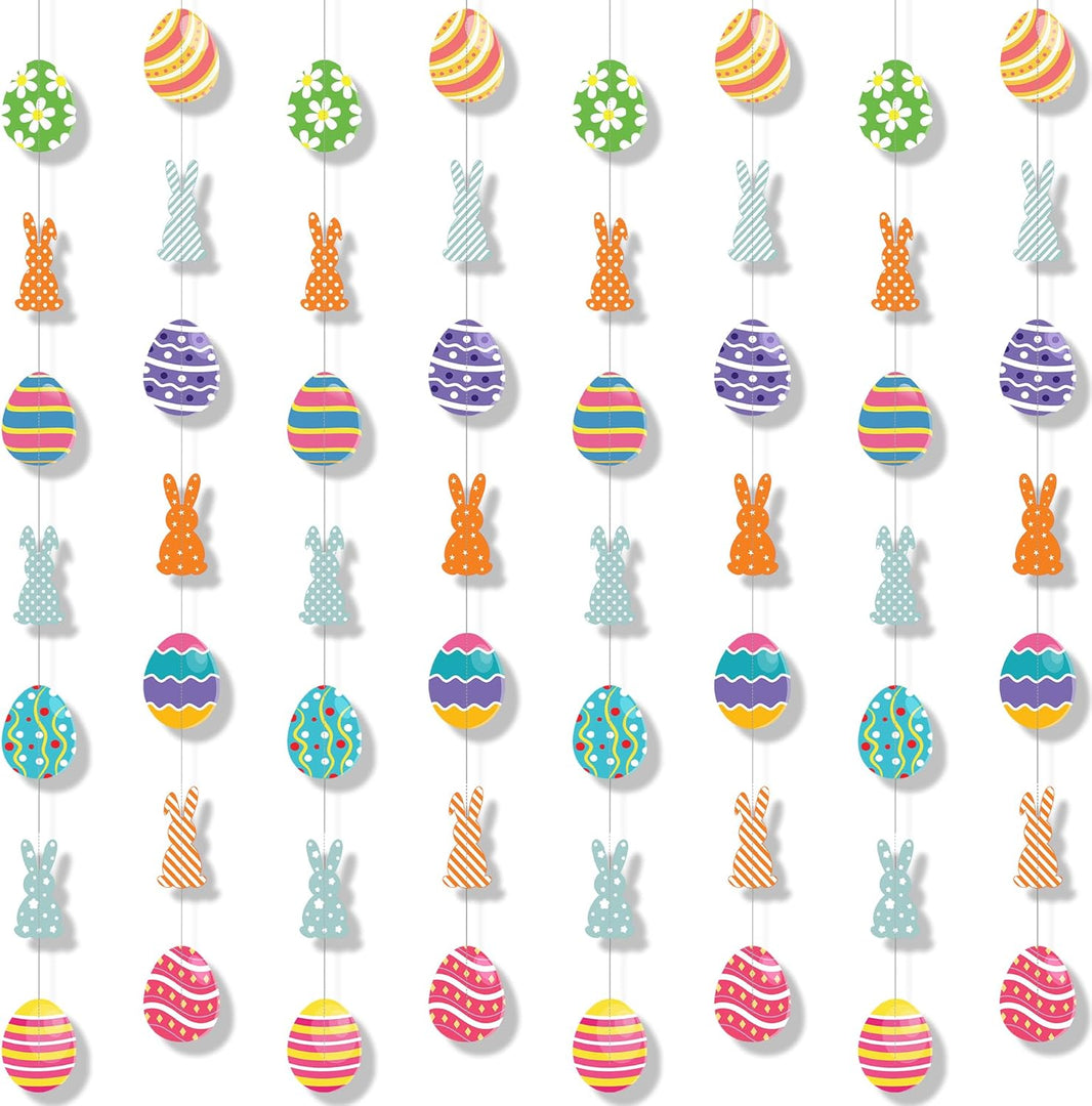 KatchOn, Easter Egg Garland for Mantle - Pack of 8, No DIY | Easter Garland for Easter Decor | Happy Easter Banner for Mantle | Easter Decorations for Home | Easter Garland Decorations