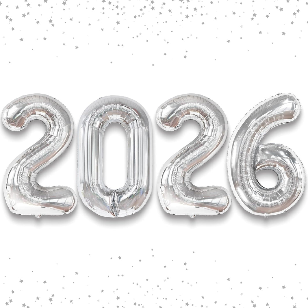 Katchon, Giant Silver 2026 Balloon for Graduation Decorations - 42 Inch | Graduation Balloons | Silver Balloon for Graduations Decorations 2026 | Grad Decorations | Graduations Party Supplies 2026