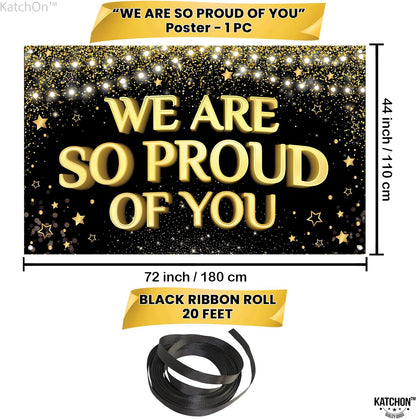 KatchOn, Graduation Hanging Swirls - Pack of 46 | Graduation Hanging Decorations 2024 Graduation Party Decorations | Black and Gold Graduation Decorations 2024 | Graduation Decorations Class of 2024