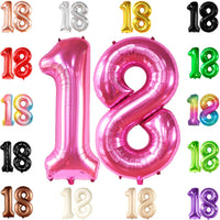 KatchOn, Hot Pink 18 Balloon Numbers - 40 Inch | Pink 18th Birthday Decorations for Girls | 18th Birthday Balloons for Girls | Pink Party Decoration | 18th Happy Anniversary Decorations
