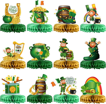KatchOn, St Patricks Day Centerpiece - Pack of 12 | Leprechaun St Patricks Day Decorations Centerpieces | St Patricks Day Decorations for Table | Leprechaun Decorations | St Patricks Day Decor