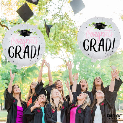 Graduation Decorations 2026 | Big Congrats Grad Balloons - 18 Inch | Congratulations Balloons for 2026 Graduation Decorations | Graduation Party Decorations 2026, KatchOn