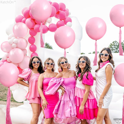 KatchOn, Large Pink Balloons - 18 Inch, Pack of 15 | Pastel Pink Balloons for Princess Birthday Decorations, Birthday Decorations For Women | Baby Shower | Graduation Decoration Balloon