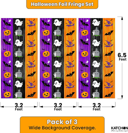 KatchOn Orange Fringe Backdrop, Pack of 3