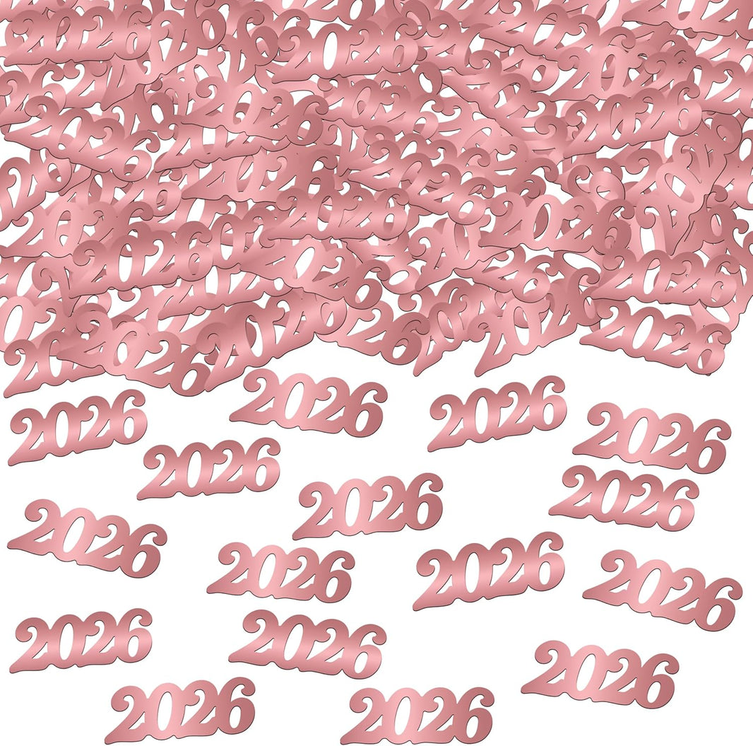 Graduation Decorations 2026 | Shiny Rose Gold 2026 Grad Confetti - Pack of 500 | Rose Gold Graduation Confetti Class of 2026 | Pink Graduation Decorations 2026 | Prom Decorations 2026,KatchOn