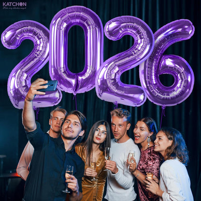 Graduation Decorations 2026 | Giant Purple 2026 Number Balloons - 42 Inch | Graduation Balloons | 2026 Balloon Numbers | Purple Balloon for Graduation | Graduation Party Supplies 2026, Katchon